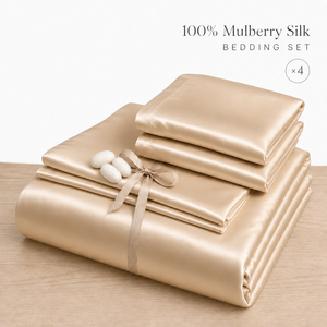 Juego de sábanas ajustables Oeko-Tex con funda de almohada de seda de 19 momme, juego de ropa de cama de seda de morera natural de alta calidad para regalo. - Product Image 3