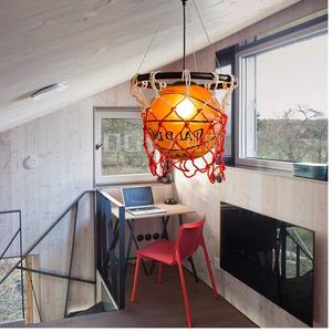 रचनात्मक बच्चों के कमरे की छत दीपक स्थिरता लड़कों बेडरूम बास्केटबॉल फांसी दीपक - Product Image 4