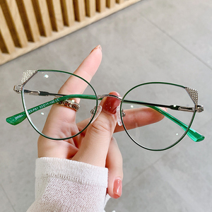 Cateye-gafas antirreflectantes <span class=keywords><strong>para</strong></span> <span class=keywords><strong>mujer</strong></span>, <span class=keywords><strong>lentes</strong></span> <span class=keywords><strong>de</strong></span> Metal <span class=keywords><strong>de</strong></span> alta calidad con bloqueo <span class=keywords><strong>de</strong></span> luz azul, <span class=keywords><strong>2022</strong></span> - Product Image 2