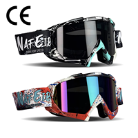 Lunettes de cyclisme sans monture Full Frame PC pour moto et ski, coupe-vent, respirantes, protection UV, certifiées CE, utilisation jour/nuit