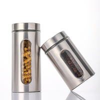 Pot de conservation alimentaire en verre personnalisé avec fenêtre, ouverture facile, impression sérigraphiée, contenants pour le stockage du riz et boîte d'emballage personnalisée
