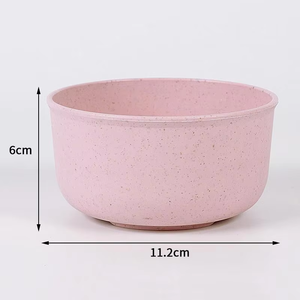 Tazón de Paja de Trigo Ecológico Irrompible Estilo Nórdico 4 Colores Libre de BPA para Hogar Cocina Niños Alimentación Picnic Uso al Aire Libre - Product Image 6