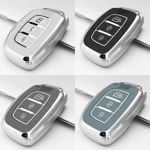 Funda para Llave de Coche DM Silver Edge, Funda Protectora Duradera para Llave de Coche, Funda para Llave de Coche Remota para <span class=keywords><strong>Hyundai</strong></span> Sonata <span class=keywords><strong>Tucson</strong></span> Elantra Verna - Product Image 3