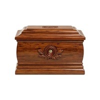 Elegante Urna Funeraria de Latón Estilo Europeo en Color Marrón para Adultos y Bebés