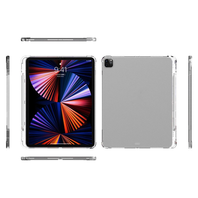 For iPad Air 5 With Pen Slot TPU Protective Back Covers for iPad 10.9 Air 4 Soft Protective Case for iPad 9.7
