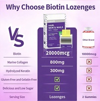 Tiras Orales de Colágeno con Biotina de Disolución Rápida, Sabor a Uva, para la Salud y Belleza del Cabello, la Piel y las Uñas