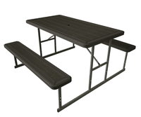 Table pliante en plastique blanc léger, design moderne, imperméable, pour l'extérieur, pour les fêtes, les barbecues, le camping, le jardin, l'hôtel, la cour