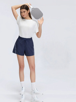 Shorts pour femmes, style cycliste, taille haute, coupe ample, séchage rapide, respirant, pour yoga, entraînement et sport
