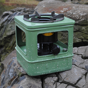 Réchauparaffine Beccon 1 Mèche, émail Vert, Camping Vintage, Hollande