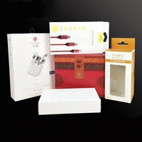 Boîtes en papier blanc personnalisées pour câbles USB, boîte d'emballage de câble de données Recyclable en gros
