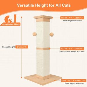 Scratch Post per gatti per interni grande gatto Scratcher proteggi i tuoi mobili graffio gatto 33 pollici - Product Image 4