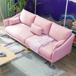 Juego de Muebles de Sala de Estar Modernos y Pequeños de Diseño Clásico, Tapizados en Tela Azul, Sofás Económicos para Sala de Estar - Product Image 3