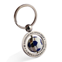 Maßgefertigter 3D Edelstahl Fußball Flaschenöffner Schlüsselanhänger Professionelle Qualität Team-Logo Großhandel Sportfan Geschenke Akademie Mode