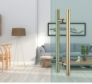 Trung Quốc Mới Của Hiện Đại Đơn Giản Gương Màu Đen Vàng Thép Không Gỉ 201/304/316 Kéo Xử Lý Trượt Tắm Cửa Kính Cửa Sổ Văn Phòng - Product Image 6