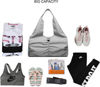 Sac de sport en polyester pour l'entraînement, le maquillage, les accessoires, avec compartiment à chaussures, idéal pour le yoga, les sports et les voyages