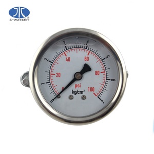 Prezzo di fabbrica in acciaio inox liquido riempito d'acqua ad alta pressione manometro olio 10Bar - Product Image 3