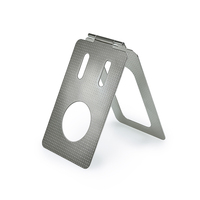 Charnière d’accessoire de quincaillerie pliable à amortissement, multi‑angle, sur mesure et fine en acier inoxydable, pour porte-cartes magnétique en cuir, de Yuzhou