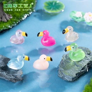 Nouveaux produits transfrontaliers Weij : Flamants roses lumineux en micro-paysage, décorations de jardinage DIY, accessoires en sachet surprise - Product Image 3