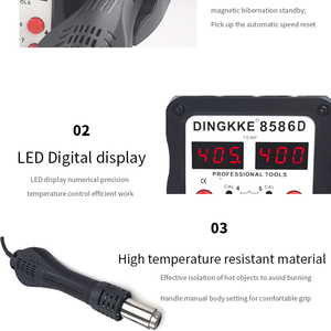 Station de soudage professionnelle 700W avec affichage numérique intelligent, température constante, pour la réparation de téléphones portables et les travaux de soudure - Product Image 4