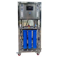 Mesin pengolahan air 250LPH RO, peralatan pemurni air sistem RO komersial kecil, mesin penyaring air kecil