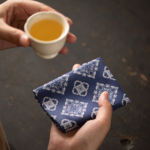 Serviette de thé carrée de style chinois, écologique, en tissu pour le soin de la théière et le nettoyage de la table, origine Dehua, lavage à la main - Product Image 4