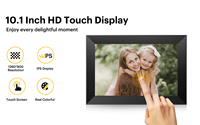 Marco de Fotos Digital Inteligente WiFi Frameo de 10.1 Pulgadas con Reloj, Pantalla Táctil IPS de 1280x800 de Resolución, 32 GB de Almacenamiento, Reproducción de Video, Plástico