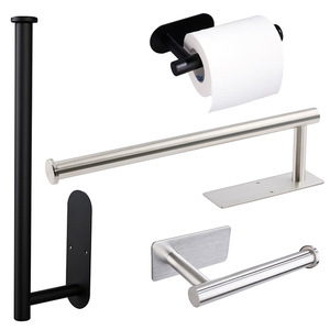 Portarrollos de <span class=keywords><strong>Papel</strong></span> de Cocina Cuadrado de Acero Inoxidable Estilo Americano, Adhesivo Sin Taladro, Montaje en Pared, Organización de Gabinetes de Cocina - Product Image 1
