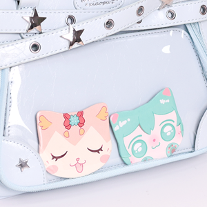 Spilla Personalizzata in Metallo Sagomato a Forma di Moneta, Placcata Oro, Stile Anime, per Borsa <span class=keywords><strong>Ita</strong></span>, Zaino Estetico, Regalo Unico e Carino - Product Image 2
