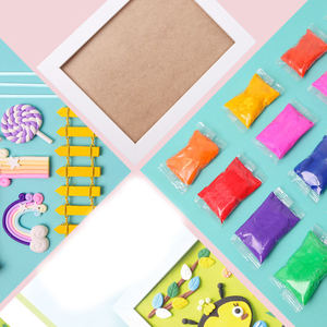 Kit de cadre photo DIY en argile à séchage à l'air pour l'artisanat des enfants, commande en gros, avec logo personnalisé, idéal pour les cadeaux d'anniversaire - Product Image 3