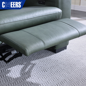 <span class=keywords><strong>MANWAH</strong></span> - Sofá Esquinero Chesterfield de Cuero Genuino Verde de Lujo, con Reclinación Eléctrica y Almacenamiento, Estructura Metálica, Gran Venta en Europa - Product Image 5