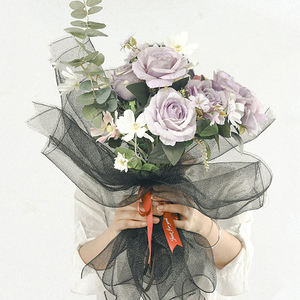 ชุดตาข่ายดอกไม้สีทึบบรรจุภัณฑ์พลาสติกผ้าโปร่งวัสดุสำหรับร้านค้าที่จำเป็นสำหรับร้านดอกไม้ - Product Image 5