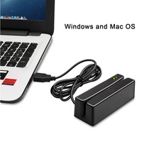 Lector de Tarjetas Magnéticas MSR98 Portátil de Doble Cara, Bidireccional, 3 Pistas, con Interfaz Serial USB o Personalizada