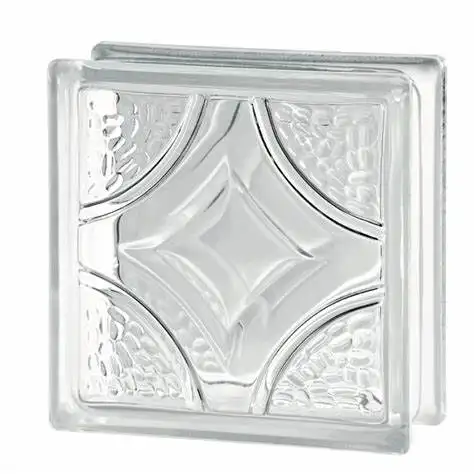 Fabricant meilleure qualité et prix bon marché 190x190x80mm brique de verre creuse transparente décorative pour la construction