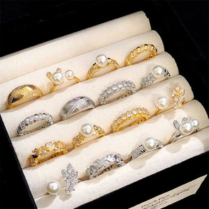 Joyas aretes cadena pulsera anillo de acero inoxidable 5925 oro plata diamante anillo plata 925 pura - Product Image 1