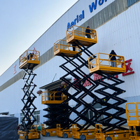 Plateforme de travail aérienne mobile à ciseaux autopropulsée, plateforme élévatrice électrique à batterie, 4m, 6m, 8m, 10m, 12m, 16m pour la construction