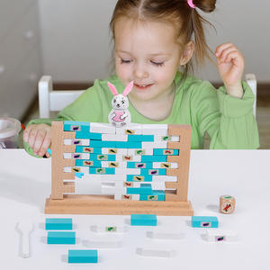 Torre de bloques de construcción de equilibrio de caída humana VS de madera personalizada para niños, juguetes educativos de aprendizaje apilables para niños y adultos - Product Image 2