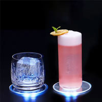 Sous-verre LED en acrylique transparent multicolore lumineux, étanche, qualité export standard, pour canettes de bière et de soda, idéal pour les campagnes publicitaires