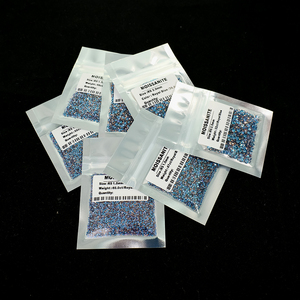 Mele <strong>Moissanite</strong> 0.7-2.0mm Royal Blue Vvs1 Wholesale Gem Loose Diamonds <strong>Synthetic</strong> Round Color Loose Melee <strong>Moissanite</strong>