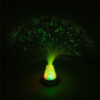 J & R Lampe à fibre optique multicolore Pièce maîtresse Colorful Glitter Fiberoptic LED Glow Fiber Twinkle Star Optic Night Light