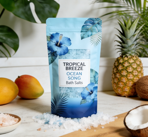 Free Sample Custom Stand Up Zipper Pouch Sea Salt <b>Pack</b> Printed Logo Tear Notch Foil Sturdy Fresh Secure Stable - Product Image 2