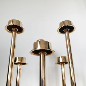 เชิงเทียนอะคริลิค6หัวพร้อมที่วางเทียนโลหะสำหรับงานแต่งงานวันวาเลนไทน์ของตกแต่งบ้านโต๊ะวางดอกไม้เชิงเทียน - Product Image 4