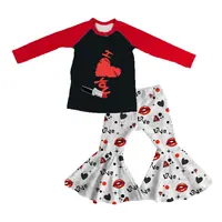 Set Pakaian Bayi Perempuan Baru Berkualitas Tinggi Pakaian Natal Lucu Anak Perempuan Pakaian Sapi Smocked dan Celana untuk Set Pakaian Anak Perempuan