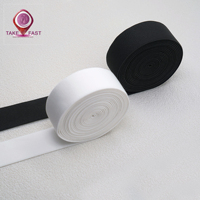 Vente en gros Chine : Bande élastique plate extensible en imitation nylon, 15 cm x 10 cm de large, noir et blanc, pour la confection de vêtements
