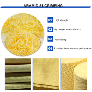 51 fibres d'aramide bouclées adaptées aux tissus non tissés, aux fils d'aramide ou aux fils textiles dans les usines chinoises Fibre d'aramide - Product Image 4