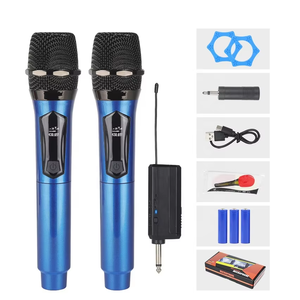 Système de microphone sans fil professionnel rechargeable à double micro, micro dynamique sans fil pour le <span class=keywords><strong>karaoké</strong></span>, le chant et le divertissement à domicile - Product Image 3