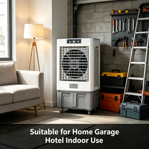 Refroidisseur d'air évaporatif sur colonne 450W, 6000 CFM, ultra-économe en énergie, ventilateur de refroidissement portable à eau pour usage commercial, domestique et extérieur - Product Image 5