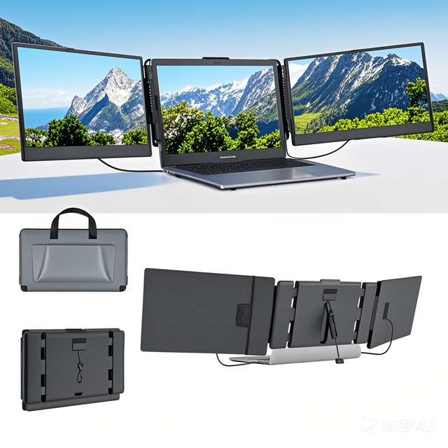 OEM S2 Portable Design Laptop Screen Extender FHD 1080P IPS Monitor Direct Sales for 13-17'' Laptops Plug&Play Speakers 14 Inch