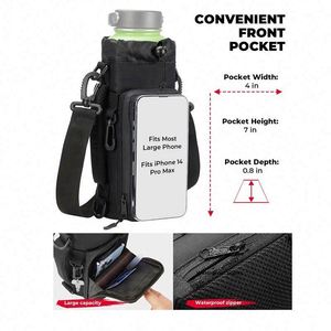 Free Sample Factory Custom Style Fashion <b>Water</b> <b>Bottle</b> Holder Carry Front Pockets Adjustable Shoulder Strap <b>Water</b> <b>Cooler</b> <b>Bottle</b> - Product Image 3