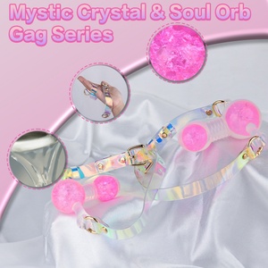 CITYFUN Colorful Mouth Gag with Built-in Bead Liquid Silicone Mouth Plug BDSM Sex Toys <b>Bondage</b> <b>Gear</b> Fetish Gag for Women Men - Product Image 2