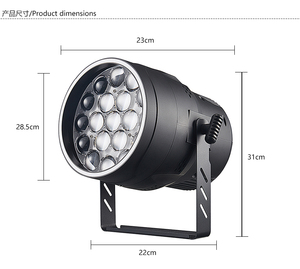 Faro LED Focalizzabile 19*15W RGBW 4in1 con Zoom e Apertura+CTO, Supporta DMX512 e Controllo Sonoro per DJ, Matrimoni, Discoteche - Product Image 5